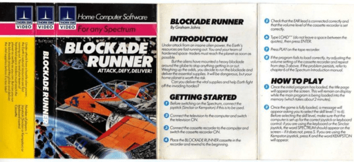 Blockade Runner box art for ZX Spectrum